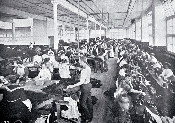 The interior of a clothing factory Picturing Canterbury Christchurch