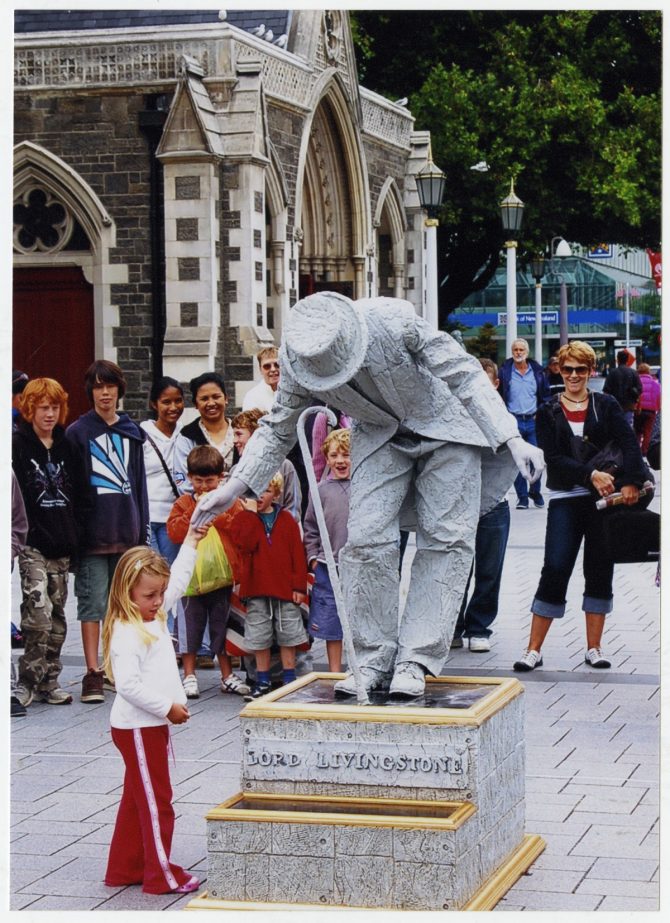 Living statues Cathedral Square Christchurch Photo Hunt 2019