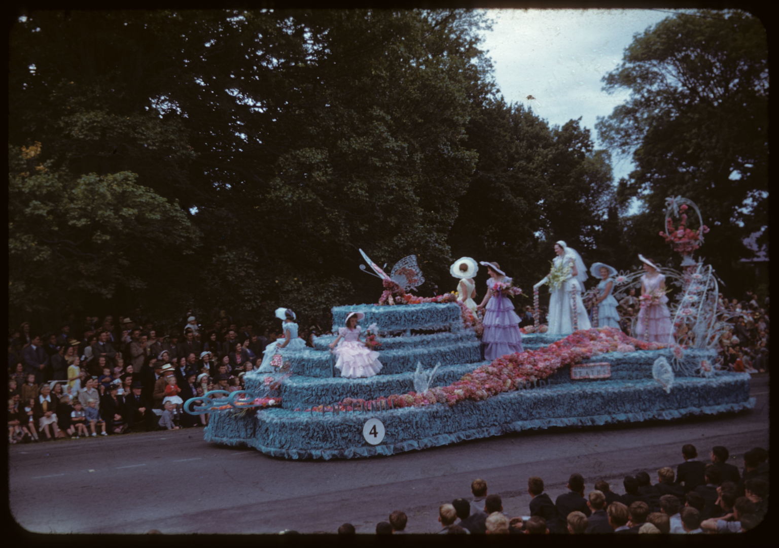 Beaths float, 1951. Entry by Robert Platts in the 2023 Christchurch City Libraries Photo Hunt. Christchurch City Libraries, CCL-PH23-DW-171201, Dr W. M. Platts, CC BY-NC-SA 4.0, PCard-2025-02